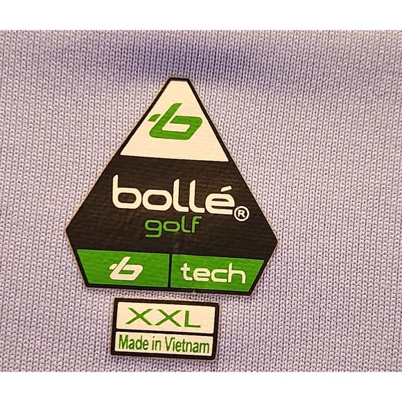 Bolle Golf Polo Shirt, Men's Size XXL Blue/Purple - Picture 4 of 6